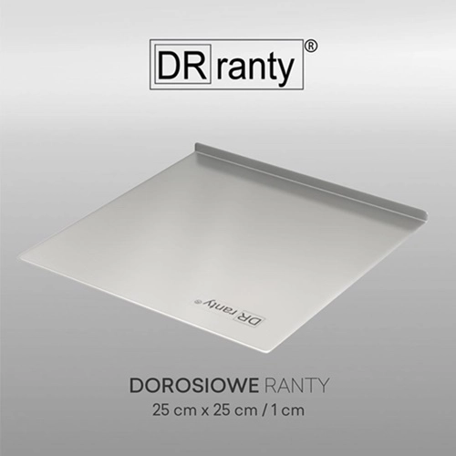 Blacha pod rant podkładka do ciasta kwadrat 25 x 25 cm Dorosiowe Ranty